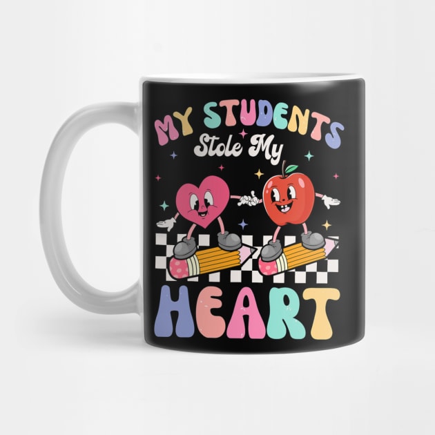 Teacher Valentines Day Retro My Students Stole My Heart by jadolomadolo